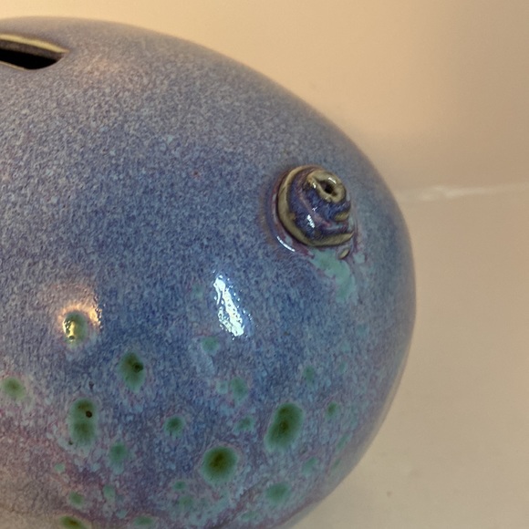 Stoneware Pottery Pig Piggy Bank Handcrafted - Picture 5 of 13